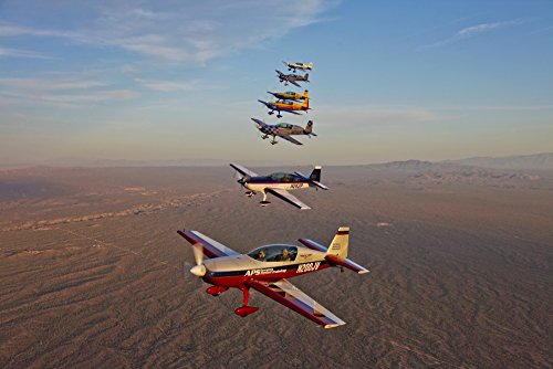 Extra 300 aerobatic aircraft fly in formation during APS training in Mesa Arizona Poster Print (17 x...