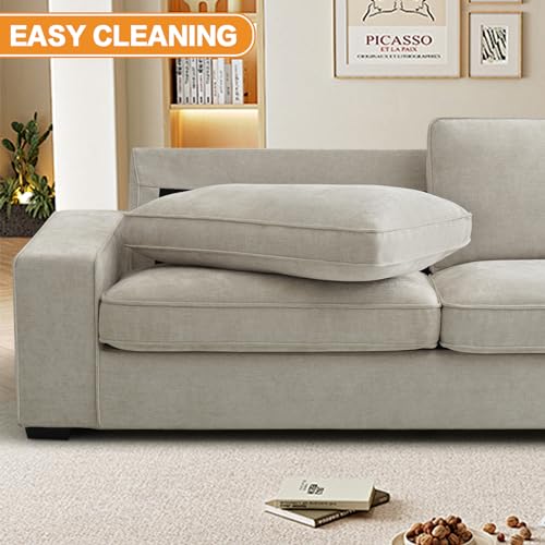 EASELAND Sofa Couch, 88” Chenille Loveseat Comfy Couches for Living