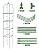 Trellis for Climbing Plants Outdoor, 6FT Garden Obelisk Rustproof PE Coated Metal Potted Plant Climbing Support, Thickened Tube Plant Tower Trellis for Clematis Vine Support Indoor (1 Pack)