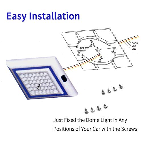 Justech 12V Led RV Ceiling Dome Light with Switch 2 Pack 42 LED Bright Natural White RV Trailer Camper Interior Lighting