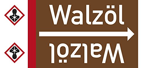 LEMAX® Rohrleitungsband Walzöl, DIN 2403, ab Ø 15mm, braun/weiß, 33m/Rolle