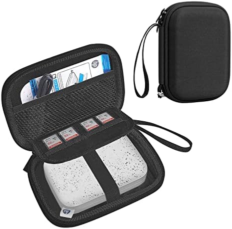 HESPLUS Hard Case Travel Bag for HP Sprocket Portable Photo Printer and (2nd Edition) / Polaroid Snap/Polaroid Zip Mobile Printer Mesh Pocket fit Photo Paper and Cable