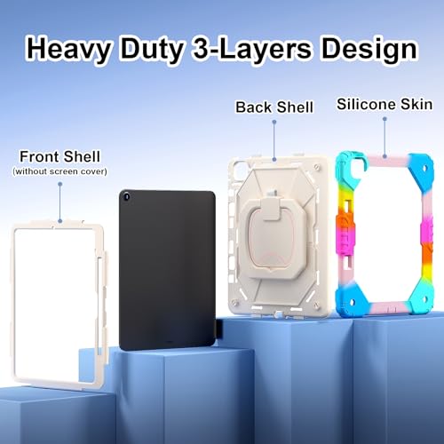 Protection iPad Air 13 M4 M3 M2 antichoc avec sangle et support rotatif