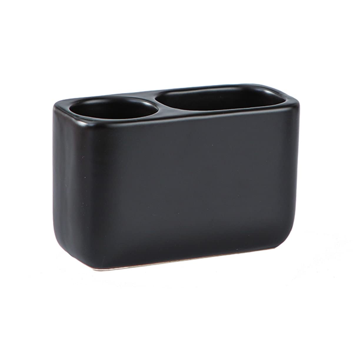 Stifteköcher Stifthalter Harz Stift Bleistift Lineal Cup Pinsel Halter Desktop Schreibwaren Make-up Veranstalter, (Schwarz, Weiß) (Color : Black)