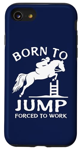 Born To Jump Forced To Work ��������V���[ �W�����v �X�}�z�P�[�X iPhone SE (2020) / 7 / 8 �p