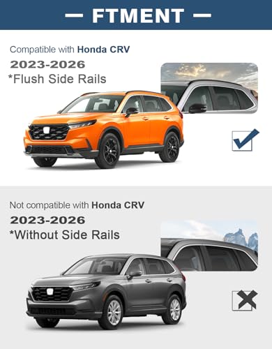 Image of 300lbs Roof Rack Cross Bars Compatible with 2023-2026 Honda CRV CR-V & CRV Sport Hybrid, All-Metal Heavy Duty Aluminum Crossbar Luggage Racks Roof Rails Rooftop Carrier Cargo Black