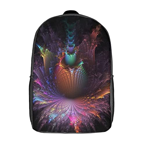 Sac à dos scolaire pour enfants Fractal Fashion modèle mixte 17 pouces avec motifs imprimés
