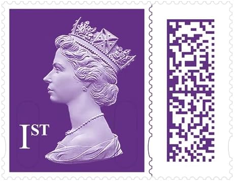 1st Class Stamps (8 Pack) - Self Adhesive UK Letter Postage Stamps for Standard Mail with Barcode - Royal Mail First Class Postage Stamps