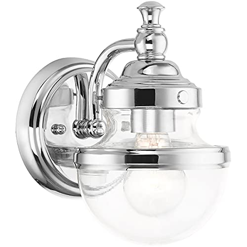 Image of Livex Lighting 17411-05 1 Light Polished Chrome Wall Sconce