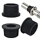 HAMKU 2 Stück Dichtung Waschbecken Ablauf, Universal Gummimanschette Siphon Für Abflußrohr - Ø 40Mm 50 Mm X 32 Mm, Ablaufdichtung Wandrosette Siphonmanschette(Schwarz)