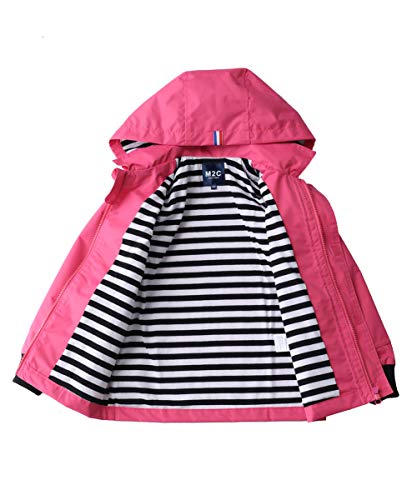 M2C Boys Girls Hooded Cotton Lined Rain Jacket Light Windbreaker3