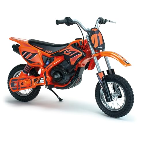 Moto électrique enfant 6 ans INJUSA Senda Fighter 24V avec roues gonflables orange