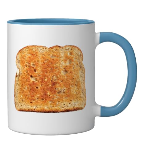 Taza de cerámica divertida azul/blanco 11oz miniatura 2