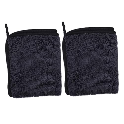 CIYODO 2Pcs Car Cleaning Cloths Ultra Absorbent Microfiber Towels for Car Windows Glass Quick Drying Soft Reusable for Car Detailing and Efficient Dirt Removal