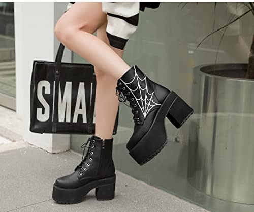 Image of Ulalaza Women Mary Jane Dress Pumps Lolita Shoes Cute Platform Gothic Double Ankle Strap Round Toe Chunky Heel Uniform Pumps Shoes Perfect for School Party Business Work Dance Date Night Club