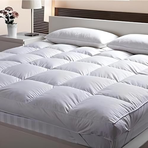 Image of 3000 GSM King Size Finest Imported Super Microfiber Mattress Padding /Topper- White (72 inchX78 inchinch)