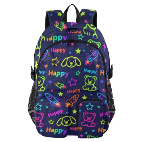 Mochila escolar grande de oso y perro ideal para viajes de negocios y adolescentes