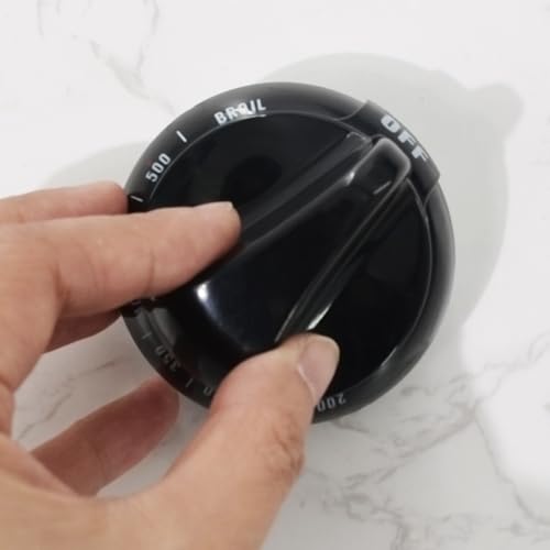 WB03K10037 Thermostat Stove Control Knob Black Compatible with GE & Hotpoint Range Oven Kitchen Burner Accessories Replace Numbers AP2014849, 242683, AH225986 (1PC)