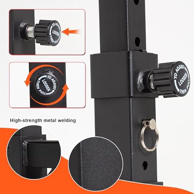 BARWING Bench Press Rack,Squat Rack, Barbell Rack- Adjustable Multi-Functional Squat Stand for Bench Press, weight bench rack, Easy to Assemble Home Gym Equipment,350lbs