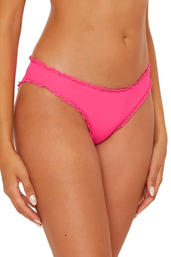 BECCA Women's Frills Hipster Bikini Bottom, Cheeky Coverage, Swimwear Separates2