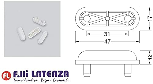 PARACOLPI H 12 x 47 x 17 mm. 4 Pz. COPRIVASO