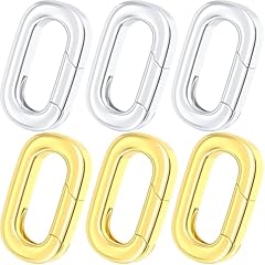 Gold, Silver, 0.55" x 0.31", 6pcs