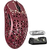 MAMBASNAKE M5Ultra ゲーミングマウス 8K カーボンファイバーマウス 無線 有線 ワイヤレス 軽量 PAW3950MAXセンサー Nordic52840コントローラー 8000Hzポーリングレート 最大42000DPI 3モード Bluetooth 39g超軽量 FPS MOBA コイルケーブル付き【公式直営店】【技適認証済み】（炎）