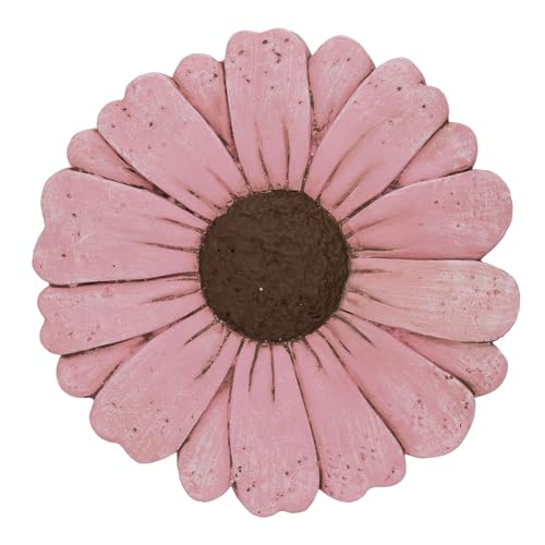 Landoraloria Cement Daisy Stepping Stone Pink