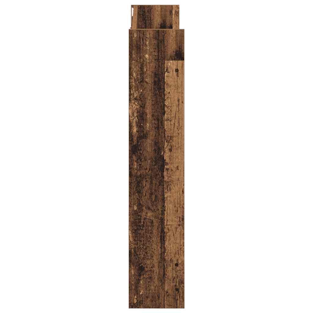 Schuhregal Wandmontage Altholz-Optik 80x18x90 cm Holzwerkstoff schuhschrank schuhablage schuhkipper schuhständer aufbewahrung Ordnung platzsparend Flur eingangsbereich