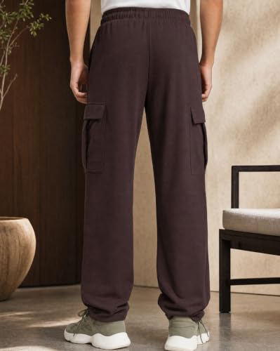 Image of Nobero Joggers for Men | Oversized Fit | Elasticated Waist with Drawcord | Soft & Breathable Fabric | Loose Track Pants | Casual & Streetwear