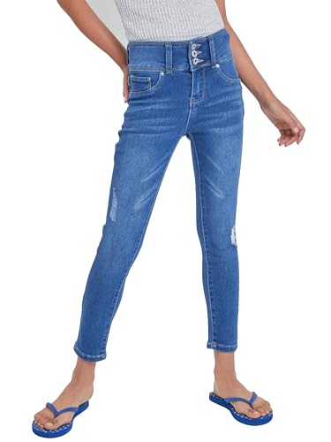 YMI Girls 3 Button Skinny Jeans