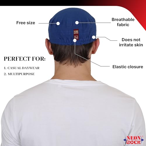 Image of NEON ROCK Men Women Stylish Dori Cap Stylish Premium Cotton Hat Cap for Summer, Winter, Spring, Autumn and All Activities, Freesize Pack of 1