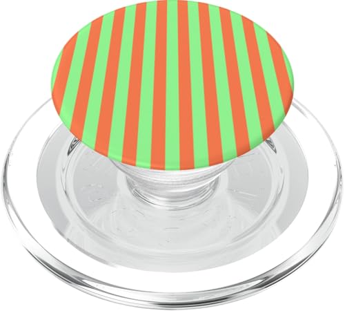 Bold Coastal Classic - Tenda a color e corallo PopSockets PopGrip per MagSafe righe menta verde