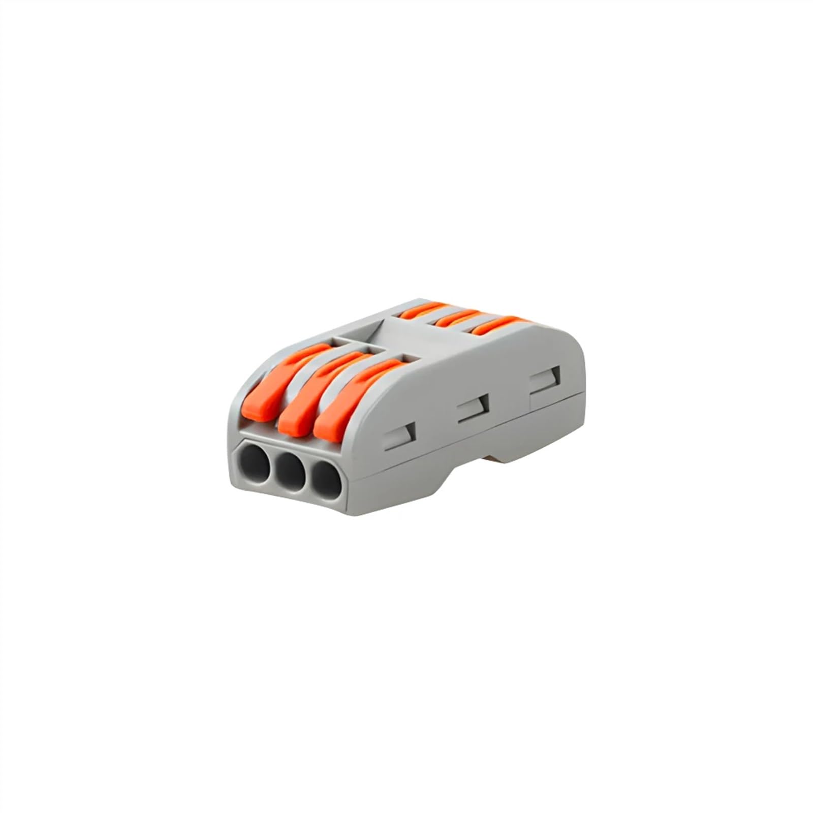 Morsettiera connettore cavo veloce da 50 pezzi 222 Conduttore in filo di plastica con giunzione a molla compatta universale(222-T)