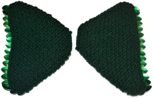 Scale Mail Epaulettes in Knitted Dragonhide Armor -Green