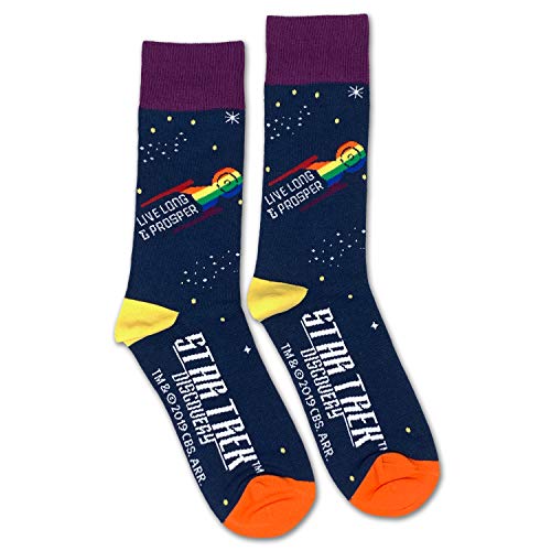 Star Trek: Discovery Pride Officially Licensed Unisex Crew Socks - One Size Fits Most