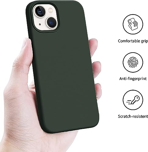 Image of NAFS Silicone Case Compatible with iPhone 14 | Camera Protect Microfiber Lining Cover | Case Cover for iPhone 14 (Pine Green)