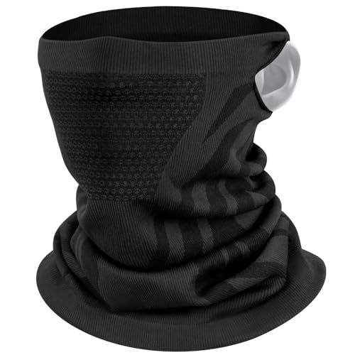Kiiwah Braga Cuello para Hombre y Mujer, Bufanda Tubular con Apertura para La Oreja Transpirable Calentador de Cuello Anti Viento Braga Termica Moto para Esquí Ciclismo Senderismo Deportes