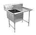 John Boos B Series Stainless Steel Sink, 14" Deep Bowl, 1 Compartment, 18" Right Hand Side Drainboard, 40" Length x 23-1/2" Width