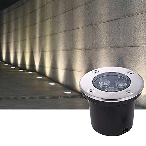 Partenopea® Faretto a led segnapasso calpestabile da esterno viali sentieri giardino IP65 da incasso a terra (3W luce bianca naturale 4000K)