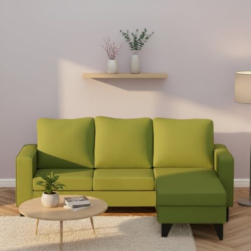 Image of The MM Furniture store Premium Fabric Sofa - Olive (4 Seater - RHS)