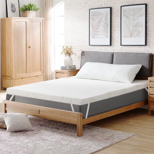 NOFFA Viscoelastic Mattress Toppers, 120 x 190, 5 cm, Comfort Memory Foam Topper for Box Spring Bed, Mattress Topper Includes a Removable Cover with Adjustable Straps NOFFA Viscoelastic Mattress Toppers, 120 x 190, 5 cm, Comfort Memory Foam Topper for Box Spring Bed, Mattress Topper Includes a Removable Cover with Adjustable Straps