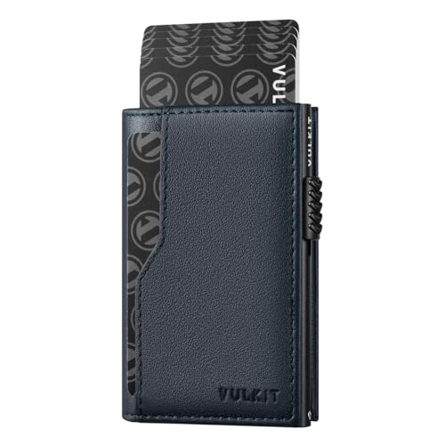 Image of VULKIT Card Holder Wallet with Double ID Windows RFID Blocking Pop Up Wallet Minimalist Design for 12 Cards