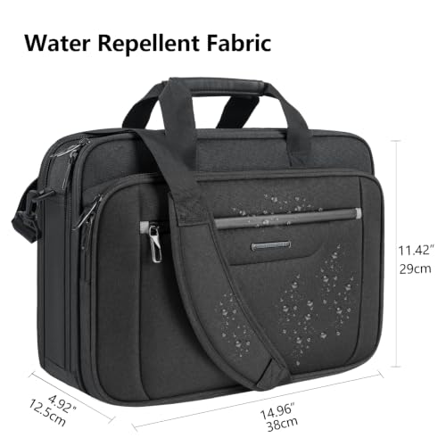 Image of VANKEAN Laptop Briefcase Fits 15.6 inch-16 inch Laptop Slim Expandable Shoulder Bag