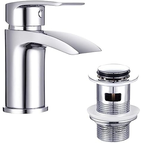 Funime Modern Chrome Basin Mixer Tap Cover