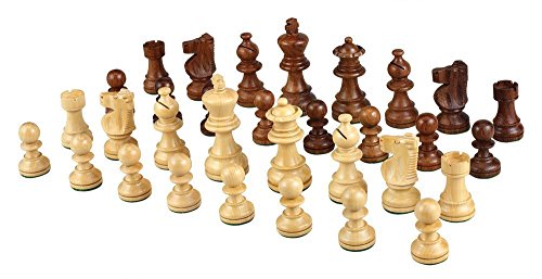 Athena Tournament Chess tablero y piezas de madera 18x18 in miniatura 3