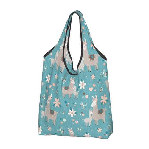 Sac d'épicerie réutilisables alpaga noir lot de 3 cabas lavables