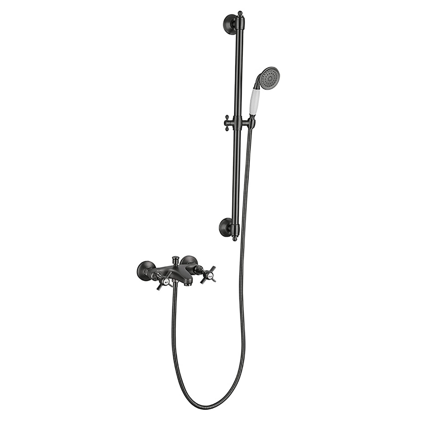 Robinet de baignoire mitigeur de douche mural avec inverseur et douchette