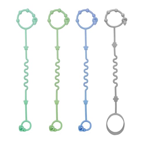 Image of RTMOK Toy Straps for Baby,RTMOK Silicone Setpacifier Clip,Applies to Car Seat Toy,Teether Toy,High Chair,Stroller Accessories,Baby Toy Clips,Cribs,Rocking Chair