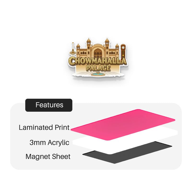 Image of Chowmahalla Palace Fridge Magnets, Glossy Finish, Stylish Magnet for Fridge, Wardrobe & Metal Surfaces